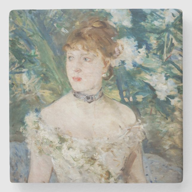 Dessous-de-verre En Pierre Berthe Morisot - Jeune fille dans une balle (Devant)