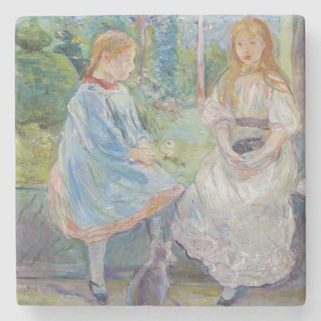 Dessous-de-verre En Pierre Berthe Morisot - Jeunes filles à la fenêtre (Devant)