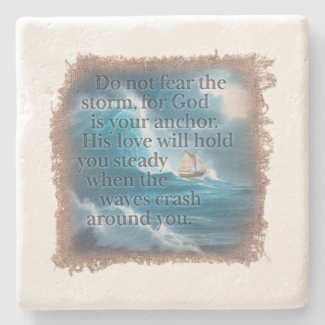Dessous-de-verre En Pierre BIBLE QUOTE - Coaster (Devant)