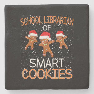 Dessous-de-verre En Pierre Bibliothécaire de l'école Cookies Mart Cadeau de N