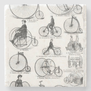 Dessous-de-verre En Pierre Bicyclette à grande roue Penny Farthing