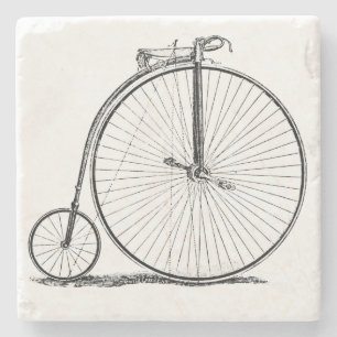 Dessous-de-verre En Pierre Bicyclette à grande roue Penny Farthing