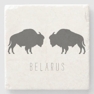 Dessous-de-verre En Pierre Biélorussie Bison З Biélorusse у б р Б е л  de  Vo