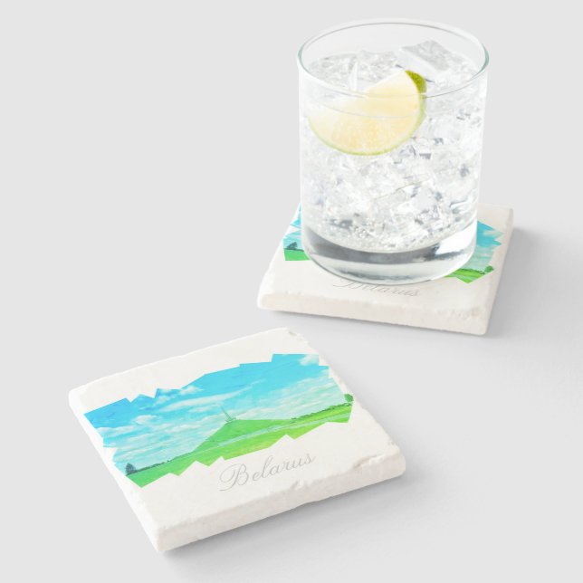 Dessous-de-verre En Pierre Biélorussie monticule de la gloire Architecture Na (Côté)