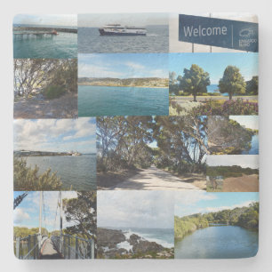 Dessous-de-verre En Pierre Bienvenue sur l'île de Kangaroo : un collage photo