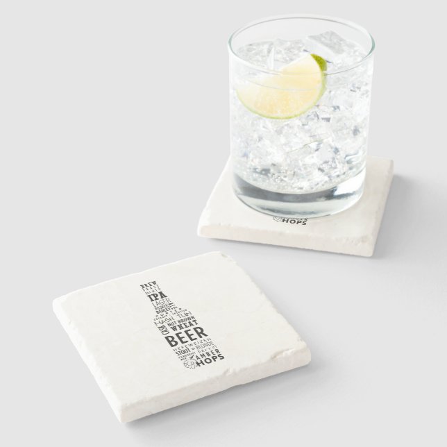 Dessous-de-verre En Pierre Bière formée (Côté)