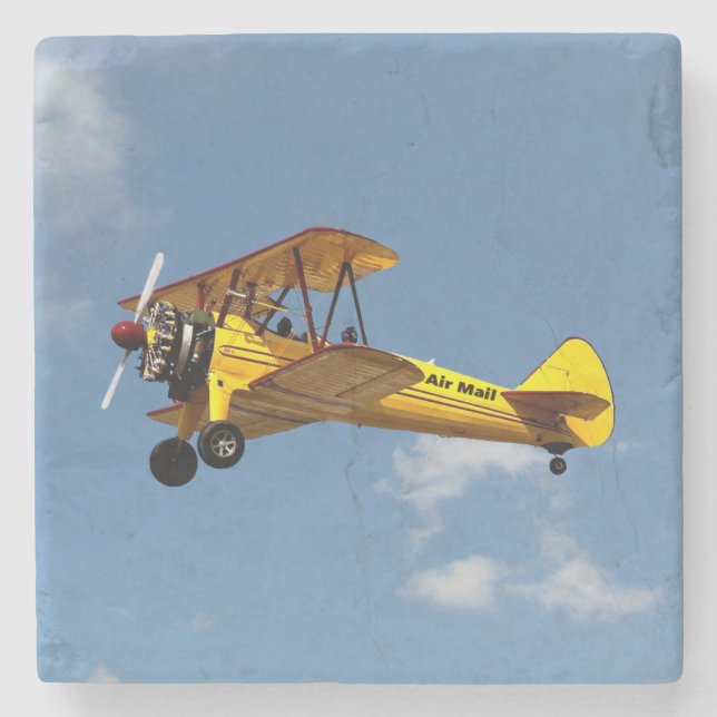 Dessous-de-verre En Pierre Biplan Air Mail (Devant)
