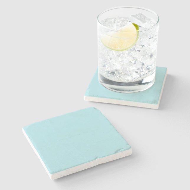 Dessous-de-verre En Pierre Bleu Blizzard (couleur unie)   (Côté)