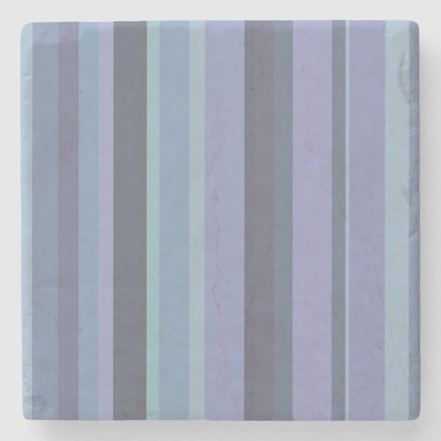 Dessous-de-verre En Pierre Bleu-gris, bandes horizontales (Devant)