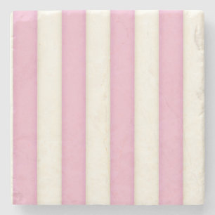 Dessous-de-verre En Pierre Bleu pâle et ivoire