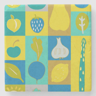 Dessous-de-verre En Pierre Blocs végétariens I