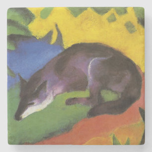 Dessous-de-verre En Pierre Blue Fox (par Franz Marc)