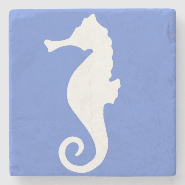 Dessous-de-verre En Pierre Blue Seahorse (Devant)