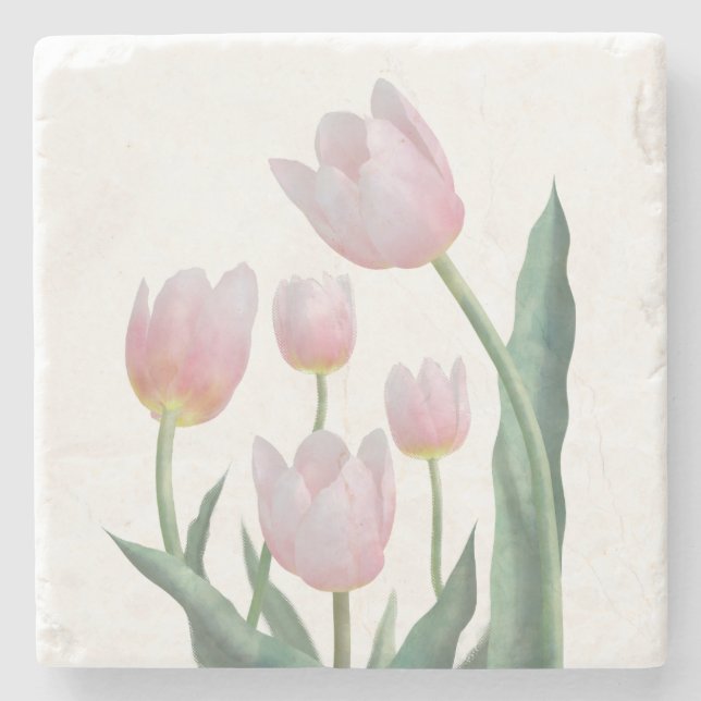 Dessous-de-verre En Pierre Boho Floral Pastel (Devant)