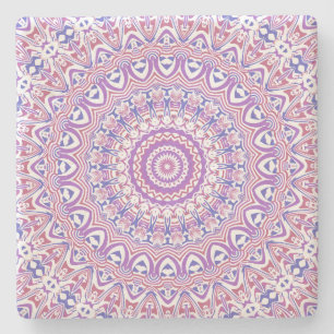 Dessous-de-verre En Pierre Boho Hippie Funky Groovy Bohémien Kaléidoscope