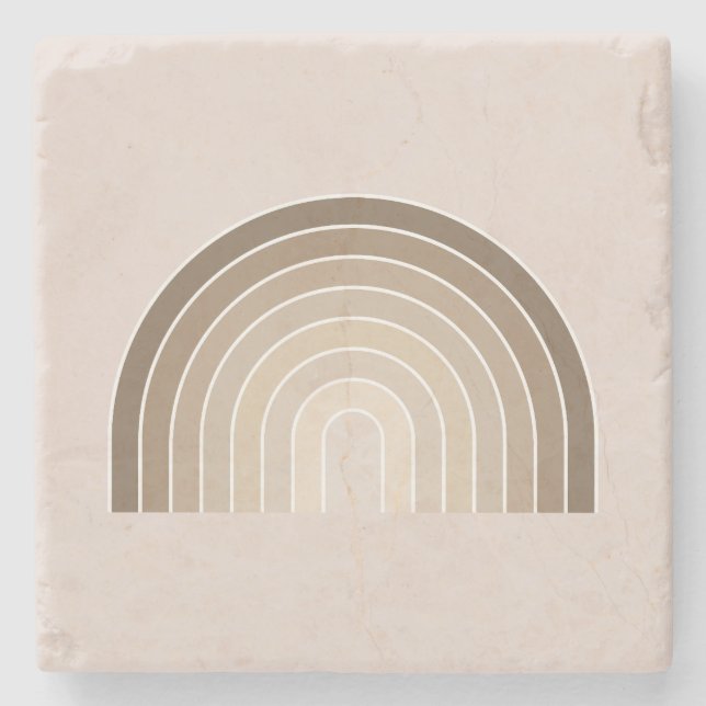 Dessous-de-verre En Pierre Boho Rainbow Olive Earth Tons (Devant)