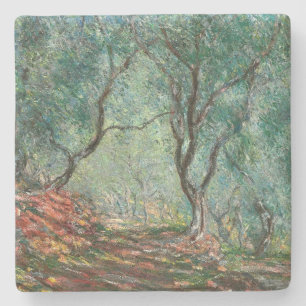 Dessous-de-verre En Pierre Bois d'oliviers dans les jardins Moreno (par Monet
