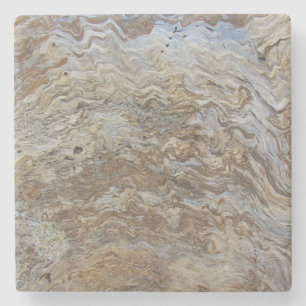 Dessous-de-verre En Pierre Bois Rustique Conduit Motif Wavy Woodgrain