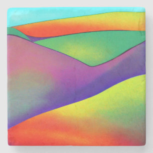 Dessous-de-verre En Pierre Bold Rainbow Hills