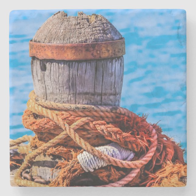 Dessous-de-verre En Pierre Bollard Old Mooring (Devant)