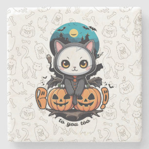 Dessous-de-verre En Pierre Booko to You Too Bat chat mignonne ailes et Citr