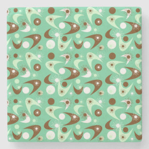 Dessous-de-verre En Pierre Boomerangs rétro