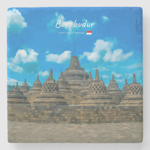 Dessous-de-verre En Pierre Borobudur, Indonésie - Temple bouddhiste ancien