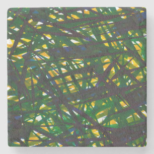 Dessous-de-verre En Pierre Bosquet vert II