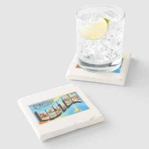 Dessous-de-verre En Pierre Boston Massachusetts MA Vintage voyage Souvenir