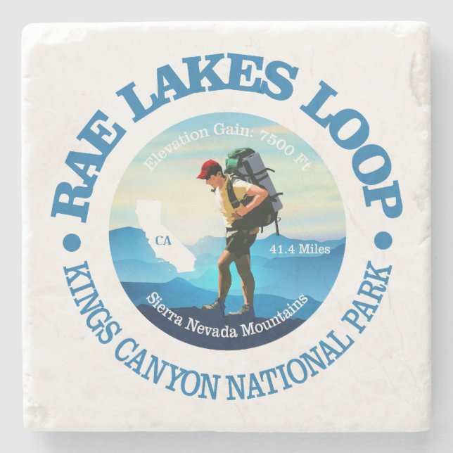 Dessous-de-verre En Pierre Boucle Rae Lakes (C) (Devant)