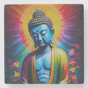 Dessous-de-verre En Pierre Bouddha Rayons Sacrés de Paix