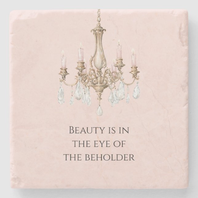 Dessous-de-verre En Pierre Bougies Rose pour Lustre (Devant)