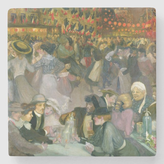 Dessous-de-verre En Pierre Boule le 14 juillet (Devant)