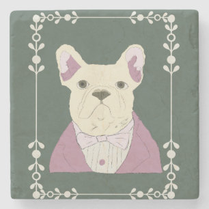 Dessous-de-verre En Pierre Bouledogue français