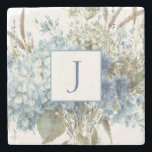 Dessous-de-verre En Pierre Bouquet d'aquarelle bleu bohème<br><div class="desc">Style bohème, bouquet bleu floral design reproduit à partir d'une aquarelle originale. Cette belle oeuvre évoque l'impression d'été et est le complément parfait à votre décor maison ou comme cadeau pour un proche. Basé sur une aquarelle originale peinte par © Lisa Audit Art. Entourez-vous d'un art qui vous réchauffe le...</div>