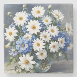 Dessous-de-verre En Pierre Bouquet de fleurs Élégantes aquarelles de margueri