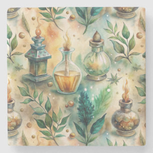 Dessous-de-verre En Pierre Bouteilles apothécaires vintages Motif (4)