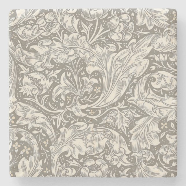 Dessous-de-verre En Pierre Boutonnière Fleur de William Morris Fleur Botaniqu (Devant)