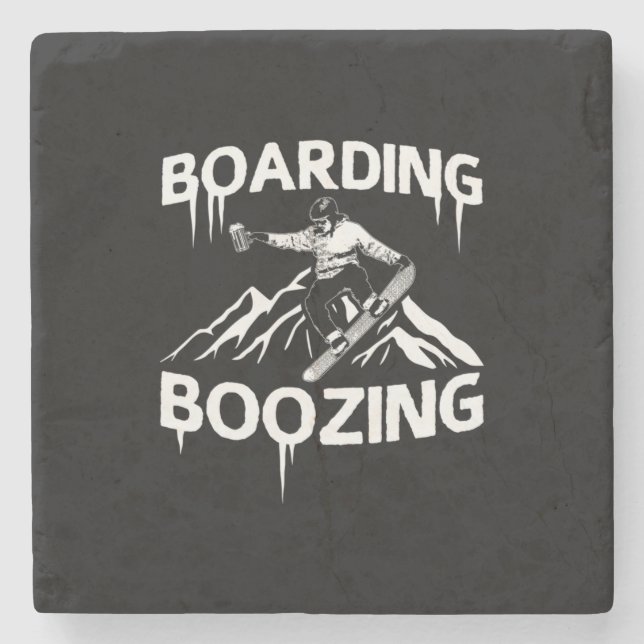 Dessous-de-verre En Pierre Boyage de snowboard (Devant)