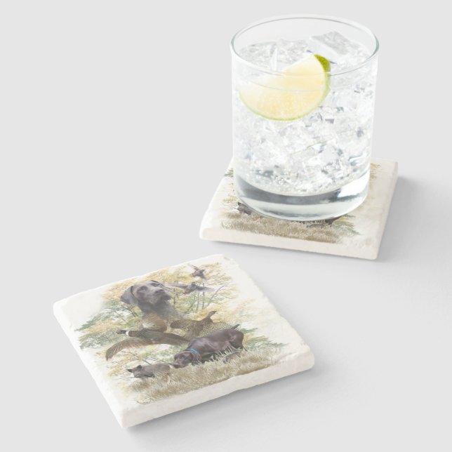 Dessous-de-verre En Pierre Braque allemand (GSP) (Côté)