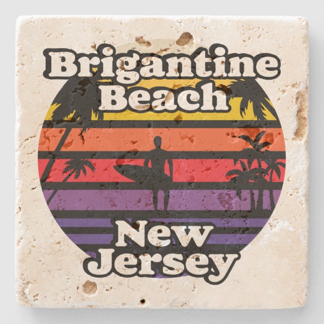 Dessous-de-verre En Pierre Brigantine Beach, New Jersey (Devant)