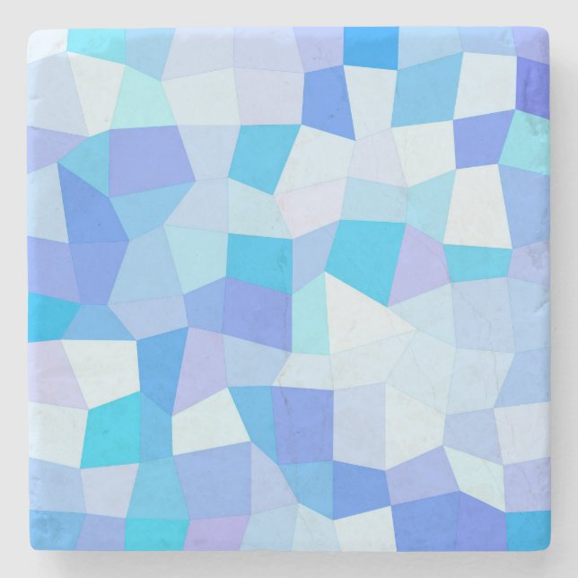 Dessous-de-verre En Pierre Bright Blues Mosaic (Devant)