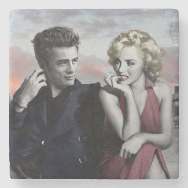 Dessous-de-verre En Pierre Brooklyn B&W (Devant)