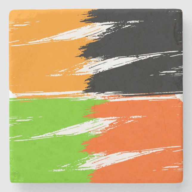 Dessous-de-verre En Pierre Brush Stroke Paint (Devant)