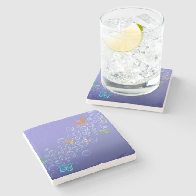 Dessous-de-verre En Pierre Bubbles (Côté)