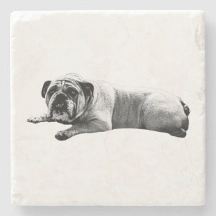 Dessous-de-verre En Pierre Bulldog Encore des moments