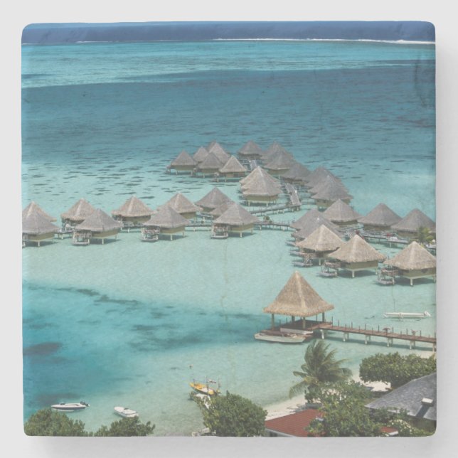 Dessous-de-verre En Pierre Bungalows de l'hôtel Beachcomber (Devant)
