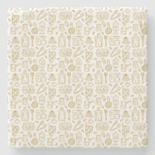 Dessous-de-verre En Pierre Cadeau Chef Le Bonheur Est La Saveur De La Vie