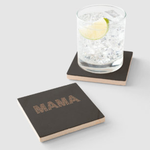 Dessous-de-verre En Pierre Cadeau d'anniversaire tendance avec motif léopard