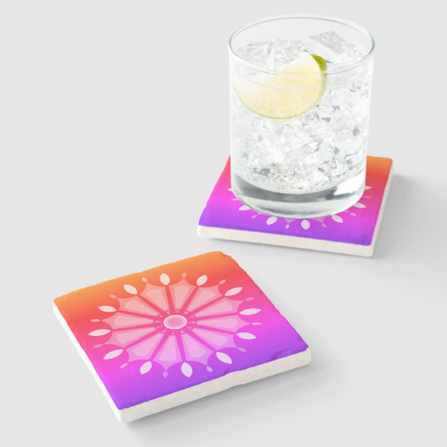 Dessous-de-verre En Pierre cadeau de fleurs (Côté)